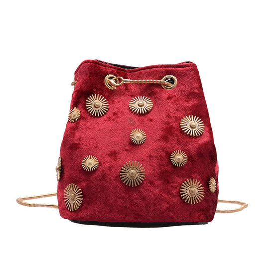 Women's Fashion Velvet Bucket Bag - Dana Fashion