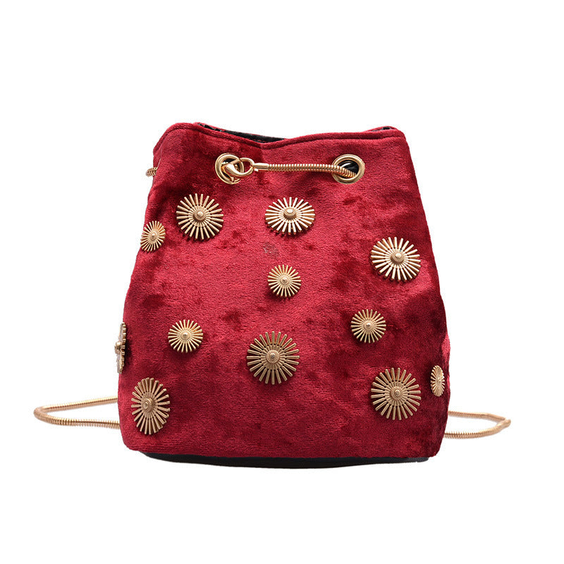 Women's Fashion Velvet Bucket Bag - Dana Fashion