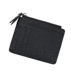 Women's Bag Holder Zipper Solid Color Lychee Pattern Business Cards - DanaFashionstore