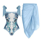 Siamese Conservative Covering Belly Thin Swimsuit French Retro One-piece Bikini - DanaFashionstore