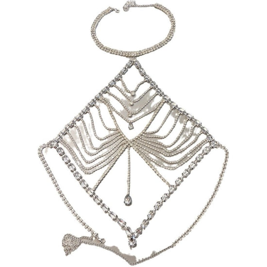 Beach Accessory Water Diamond Large Peach Heart Tassel Body Chain $49.50 Dana Fashion Color: Gold Plating Women's Accessories Product information: Treatment Process: Electroplating Type: rhinestone underwear Color: gold plated, silver plated Inlaid materi
