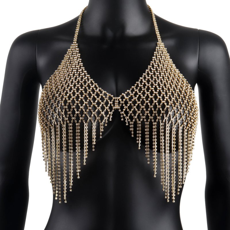 Beach Fashion Bikini Tassel Body Chains $55.34 Dana Fashion Color: Gold Women's Accessories Product information: Treatment Process: Electroplating Color: gold, silver, gun Black Inlaid material: alloy inlaid artificial gem/semi-precious stone Chain style:
