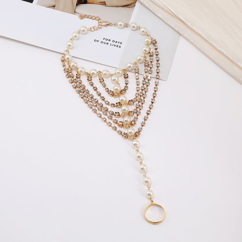 Beach Foot Ornaments Fashion Luxury Multi-layer Diamond Claw Chain Pearl Tassel $50.00 Dana Fashion Color: Gold Women's Accessories Product information: Color: gold, silver Style: Women's Material: Alloy Shape: heart shape Style: European and American Pac
