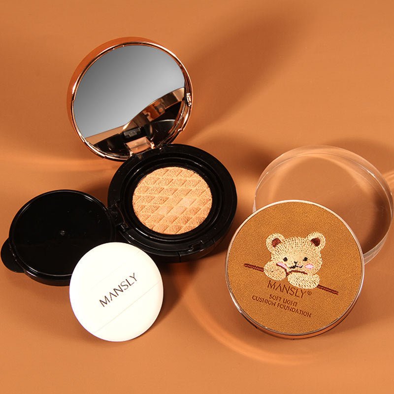 Bear Three-Color Lipstick Cushion Two-Piece Set $41.11 Dana Fashion style: Set makeup Product Information: Applicable people: Ladies Skin Type: General Efficacy: Modification, even skin tone Specifications: normal specifications Special purpose cosmetics: