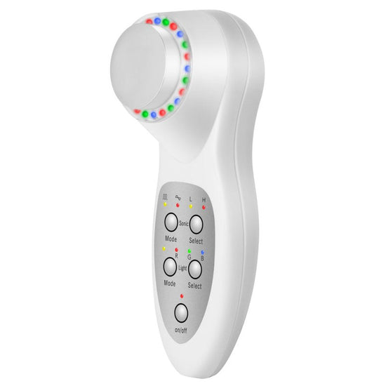 Beauty Care Instrument LED Light Therapy Professional Skin Therapy $89.00 Dana Fashion Color: White Model: AU Beauty Tools Function: cleansing, introduction, skin rejuvenation Gear: Seven gears Specifications: American plug, European plug, British plug, A