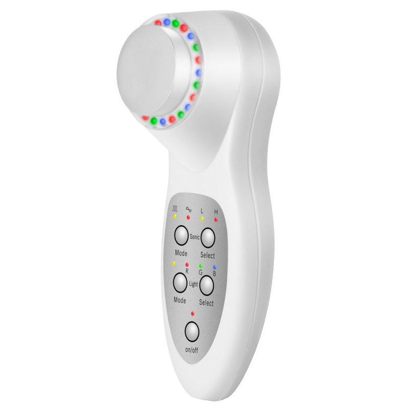 Beauty Care Instrument LED Light Therapy Professional Skin Therapy $89.00 Dana Fashion Color: White Model: AU Beauty Tools Function: cleansing, introduction, skin rejuvenation Gear: Seven gears Specifications: American plug, European plug, British plug, A