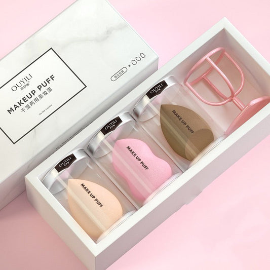 Beauty Egg, Gourd Sponge Puff, Cushion, Make-up Tools $16.50 Dana Fashion Color: 1style makeup Product Information: sort by color: 1style 3 pack|Mixed color suit I 2style 33 pieces|Mixed color suit II 3style 33 pieces | skin tone 4style 33 pieces | pink 5