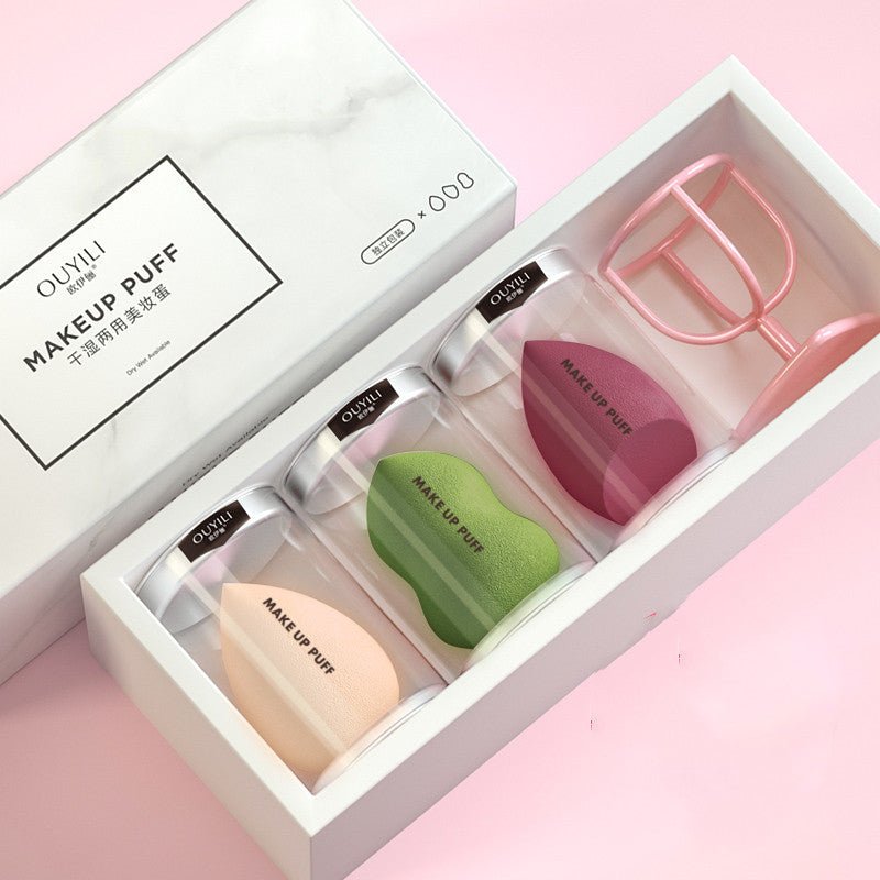 Beauty Egg, Gourd Sponge Puff, Cushion, Make-up Tools $16.50 Dana Fashion Color: 2style makeup Product Information: sort by color: 1style 3 pack|Mixed color suit I 2style 33 pieces|Mixed color suit II 3style 33 pieces | skin tone 4style 33 pieces | pink 5