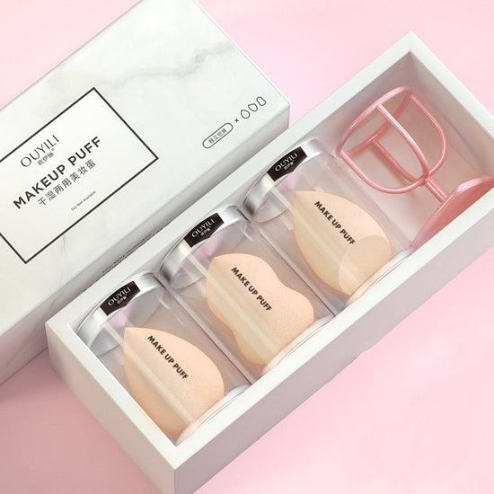 Beauty Egg, Gourd Sponge Puff, Cushion, Make-up Tools $16.50 Dana Fashion Color: 3style makeup Product Information: sort by color: 1style 3 pack|Mixed color suit I 2style 33 pieces|Mixed color suit II 3style 33 pieces | skin tone 4style 33 pieces | pink 5