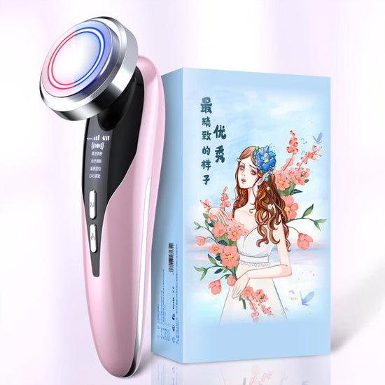 Beauty face washing instrument $98.00 Dana Fashion Color: Pink luxury Beauty Tools Model: upgraded import instrument Function: import and export warm and hot vibration massage negative ion ultrasonic positive ion color light Material: plastic and alloy Po