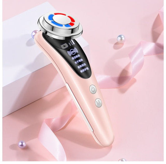 Beauty face washing instrument $98.00 Dana Fashion Color: Basics Beauty Tools Model: upgraded import instrument Function: import and export warm and hot vibration massage negative ion ultrasonic positive ion color light Material: plastic and alloy Power s