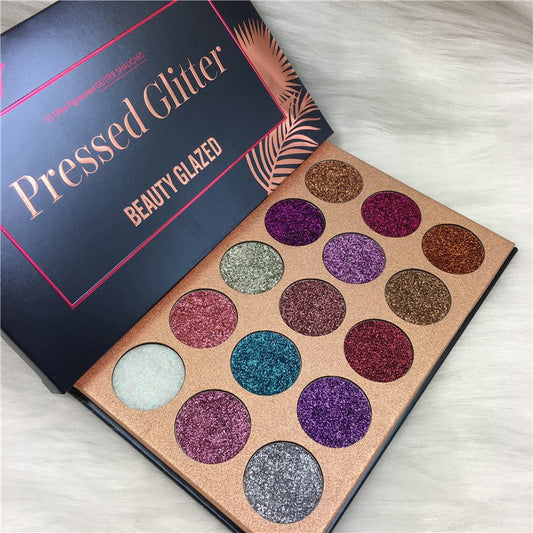 Beauty glazed 15 color sequins eye shadow $39.00 Dana Fashion default: default makeup Brand Type : Domestic Brand Whether to import : No Brand Name :beauty glazed Color: 112 Number of colors: eight colors and above Model Number:36544