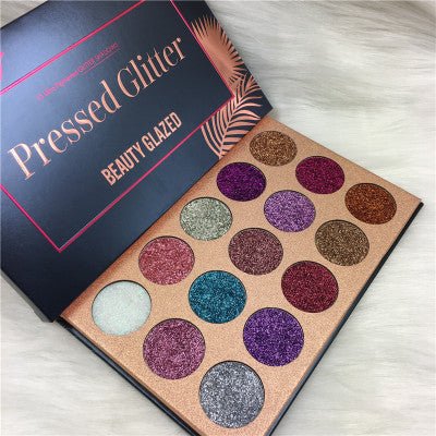 Beauty glazed 15 color sequins eye shadow $39.00 Dana Fashion default: default makeup Brand Type : Domestic Brand Whether to import : No Brand Name :beauty glazed Color: 112 Number of colors: eight colors and above Model Number:36544