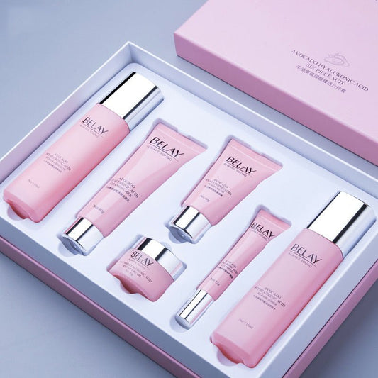 Beauty Salon Facial Care Cosmetics $70.00 Dana Fashion style: Avocado makeup Product information: Shelf life: 3 years Efficacy of cosmetics: moisturize and soften the skin Product specification: avocado hyaluronic acid activating 6-piece set, pomegranate
