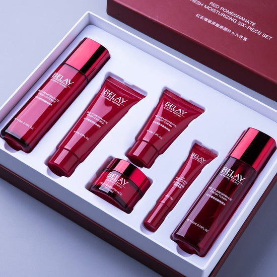Beauty Salon Facial Care Cosmetics $70.00 Dana Fashion style: Red pomegranate makeup Product information: Shelf life: 3 years Efficacy of cosmetics: moisturize and soften the skin Product specification: avocado hyaluronic acid activating 6-piece set, pome
