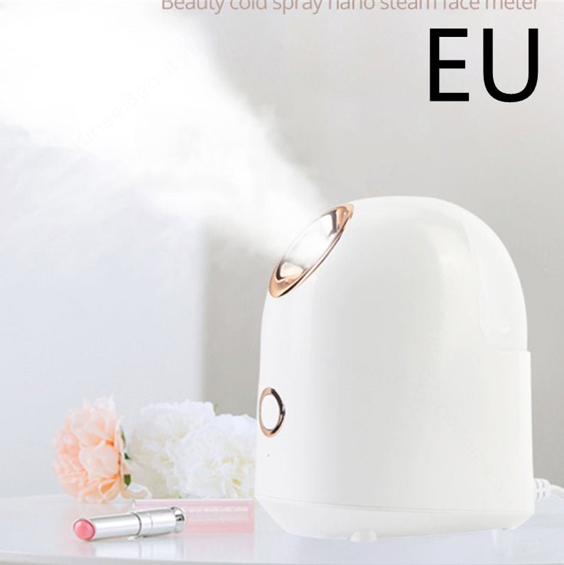 Beauty Steamer $39.99 Dana Fashion Color: EU White Beauty Tools Material: ABS Voltage: 220 v Spray time: 20 min Water tank capacity: 150 ml Due to the different light angle and display, it may cause color difference between the actual product and the pict