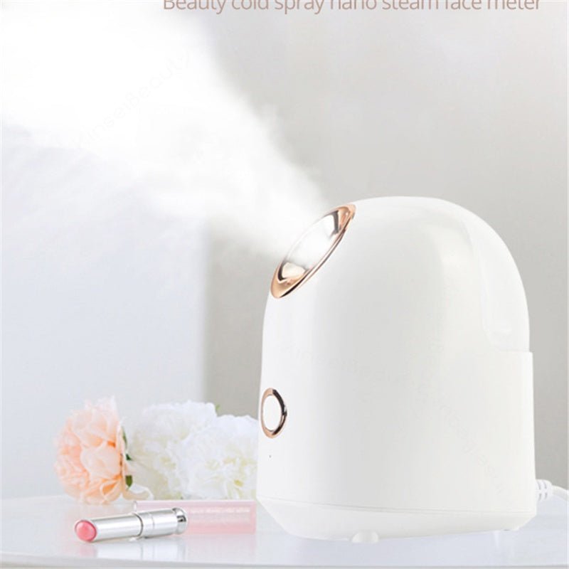 Beauty Steamer $38.00 Dana Fashion Color: White Beauty Tools Material: ABS Voltage: 220 v Spray time: 20 min Water tank capacity: 150 ml Due to the different light angle and display, it may cause color difference between the actual product and the picture