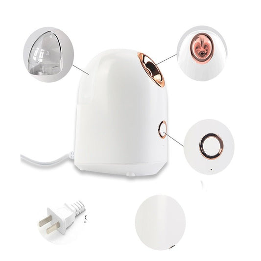 Beauty Steamer $39.99 Dana Fashion Color: EU Pink Beauty Tools Material: ABS Voltage: 220 v Spray time: 20 min Water tank capacity: 150 ml Due to the different light angle and display, it may cause color difference between the actual product and the pictu