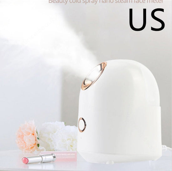 Beauty Steamer $39.99 Dana Fashion Color: US White Beauty Tools Material: ABS Voltage: 220 v Spray time: 20 min Water tank capacity: 150 ml Due to the different light angle and display, it may cause color difference between the actual product and the pict