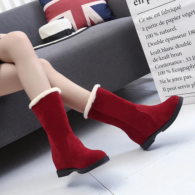 Women's Snow Boots Winter Fleece-lined Warm Two-way Wear - DanaFashionstore