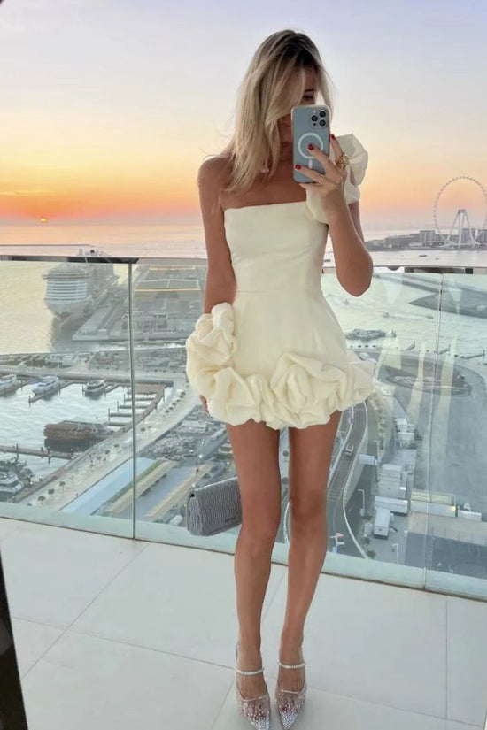 Women's Ruffled Bud Waist Dress