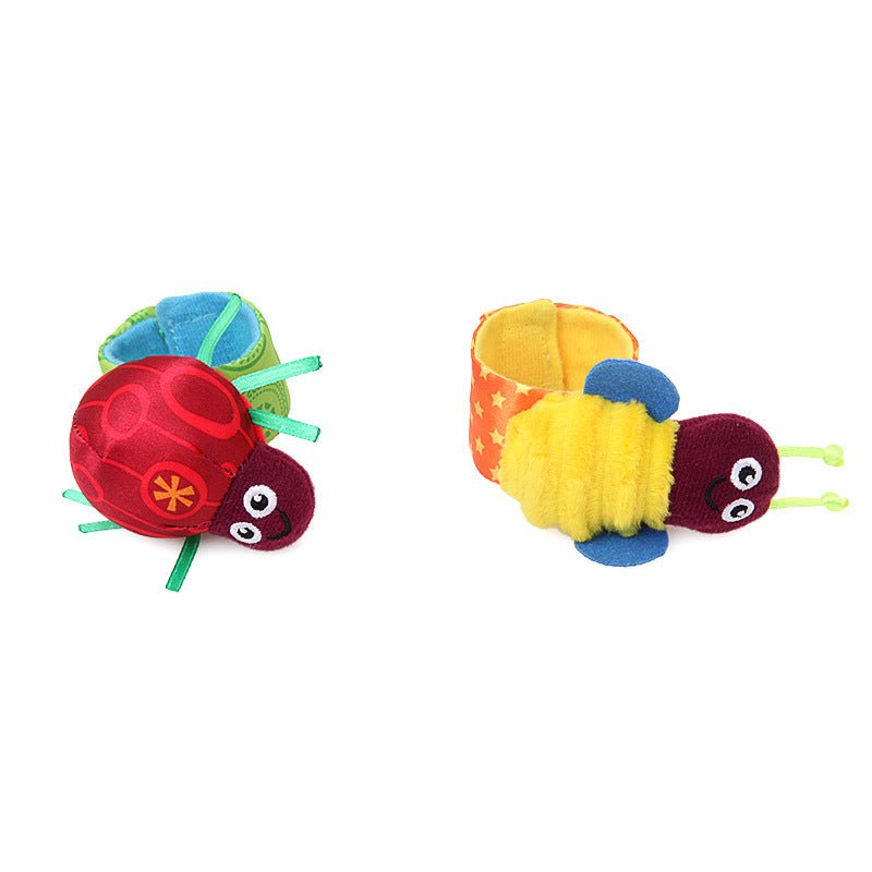 Beetle Bee Wristband Toy For Babies $12.50 Dana Fashion Color: Bee Watch Belt Toys & Hobbies Features; ring box Packaging; PP bag Toy material; fabric Ability development; visual, auditory, hand-eye coordination Size: about 15.8cm long ‘ 'Wristband diamet