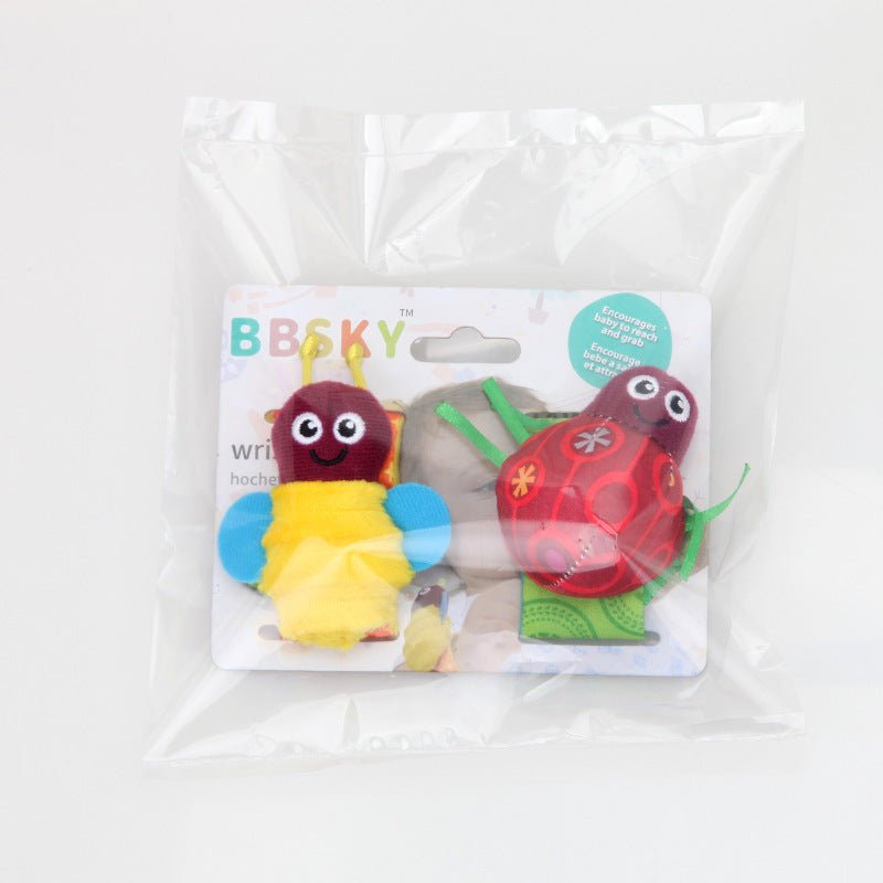 Beetle Bee Wristband Toy For Babies $12.50 Dana Fashion Color: Bee Watch Belt Toys & Hobbies Features; ring box Packaging; PP bag Toy material; fabric Ability development; visual, auditory, hand-eye coordination Size: about 15.8cm long ‘ 'Wristband diamet