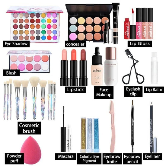 Beginner Cosmetics Makeup Set Complete Set Novice Student Light Makeup Gift Box $160.00 Dana Fashion Color Classification: KIT014 makeup Product information: Color: white, natural nude makeup Applicable people: general Specification: Standard specificatio