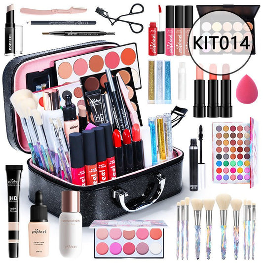 Beginner Cosmetics Makeup Set Complete Set Novice Student Light Makeup Gift Box $160.00 Dana Fashion Color Classification: KIT014 makeup Product information: Color: white, natural nude makeup Applicable people: general Specification: Standard specificatio