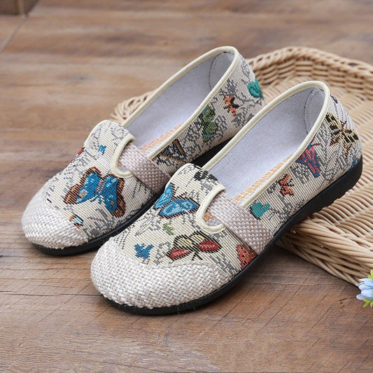 Beijing Cloth Shoes Spring Women $29.50 Dana Fashion Color: 851 Khaki Size: 35 Women's shoes Product information: Pattern: Ethnic Applicable sports: Universal Lining material: cloth Color: Butterfly Brown, butterfly Black, 85-1 red, 85-1 khaki, 85-2 Black