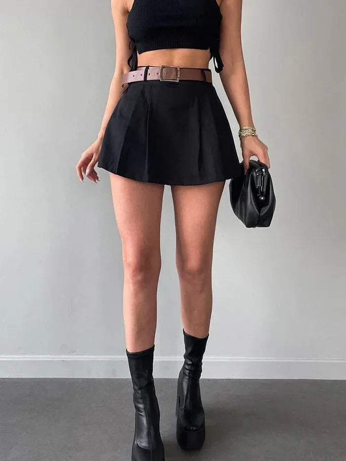 Women's Fashion Solid Color High Waist Skirt - DanaFashionstore