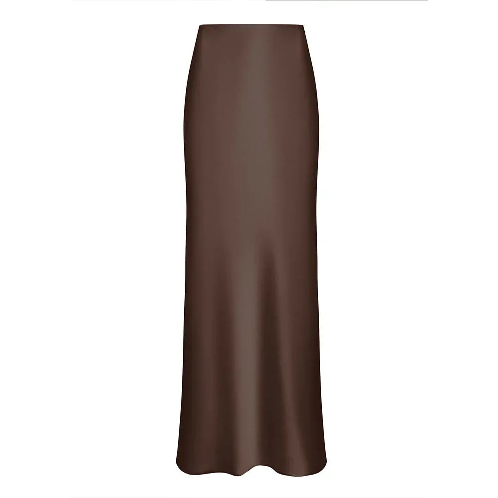 Fishtail Skirt Satin Satin Long - DanaFashionstore