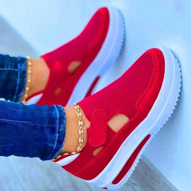 Flat Fly Knit Breathable Velcro Casual Mesh Shoes - DanaFashionstore
