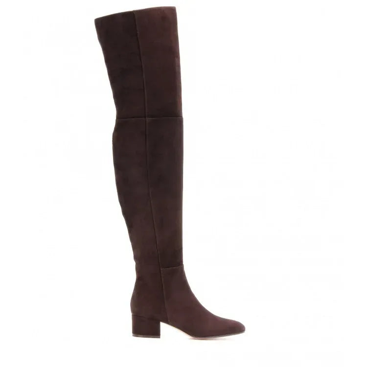 Flat Boots Over The Knee Boots Gray Women's Boots High Boots - DanaFashionstore