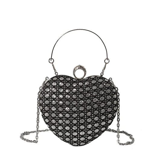 Women's Chain Bag High-grade Messenger Bag Heart Shape - DanaFashionstore