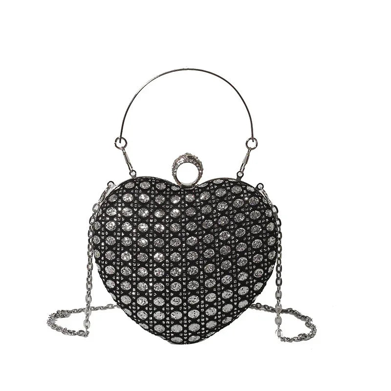 Women's Chain Bag High-grade Messenger Bag Heart Shape - DanaFashionstore