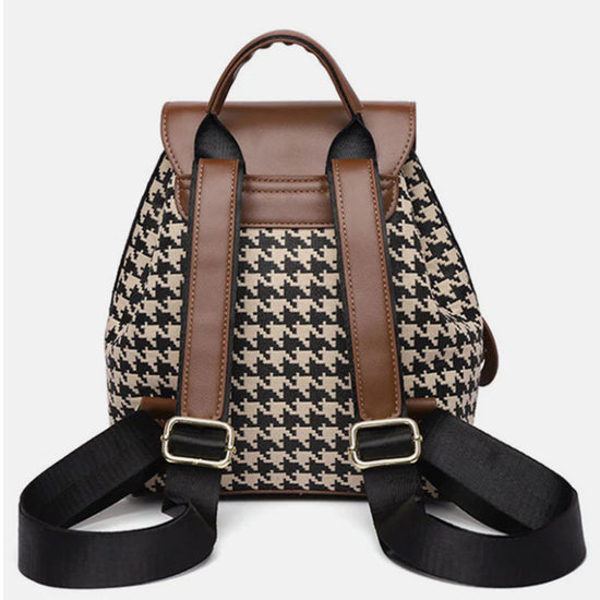 Houndstooth Backpack Women High Capacity Travel Bags Girls - Dana Fashion