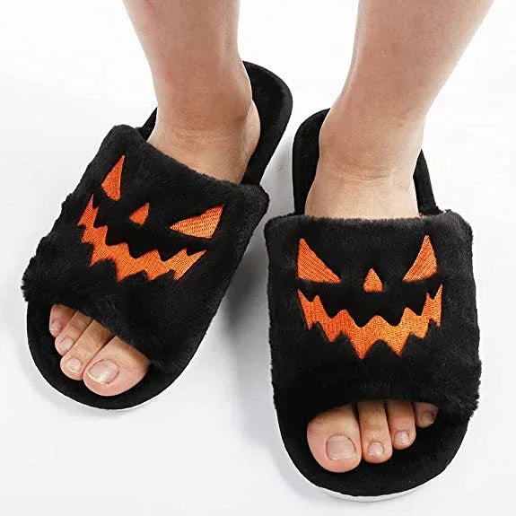 Halloween Women's Soft And Comfortable Plush Slippers Cosplay Shoes Furry Plush Slippers Kawaii Cute Shoes Home Slippers Halloween Dress Up Shoes - DanaFashionstore