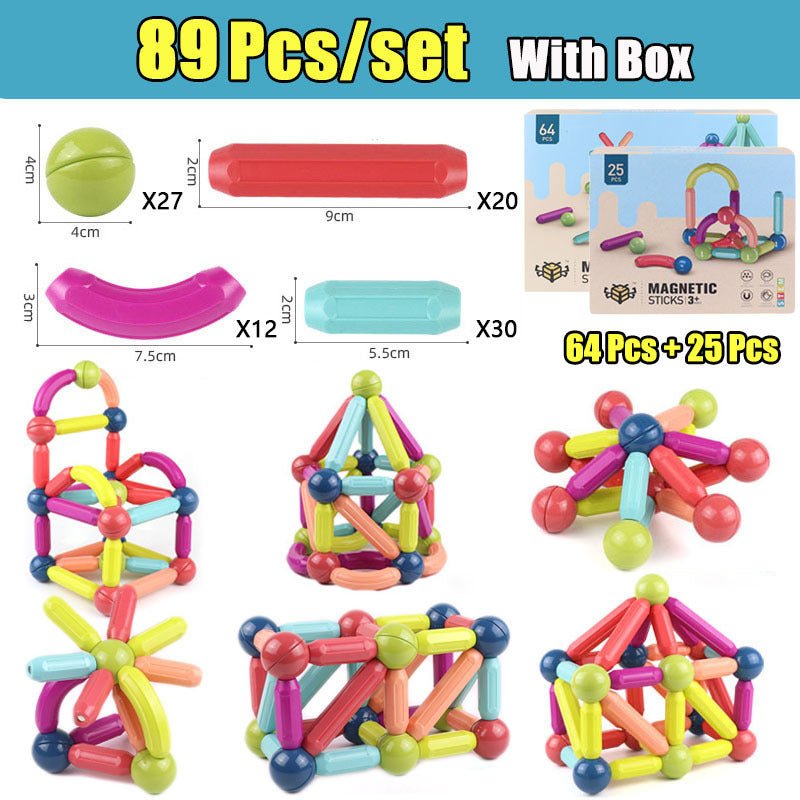 Big Size DIY Magnetic Construction Set Early Learning Constructor Variety Magnetic Rod Building Blocks For Children Toys Gift $106.74 Dana Fashion Color: Set Toys & Hobbies Overview: 1. The magnetic construction toy set can be used for open creative games