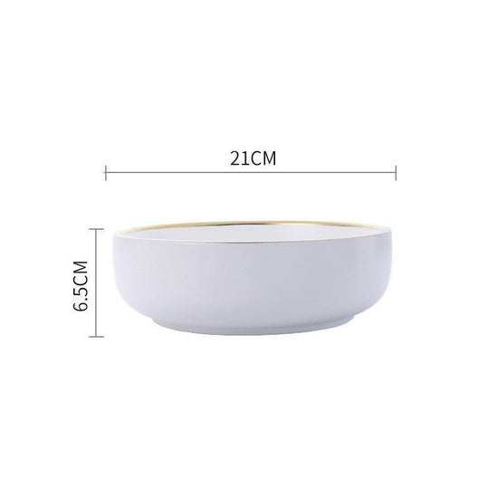 Big Soup Bowl Rice Bowl About Household Ceramic Plate $42.80 Dana Fashion Color: 8style Dana's Kitchen Product information: Product Category: Bowl Material: more than 45 percent bone meal and bone china Pattern: solid color 3.5 inch plate (white), spoon (