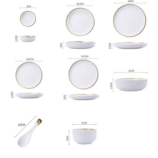 Big Soup Bowl Rice Bowl About Household Ceramic Plate $158.79 Dana Fashion Color: E Set Dana's Kitchen Product information: Product Category: Bowl Material: more than 45 percent bone meal and bone china Pattern: solid color 3.5 inch plate (white), spoon (