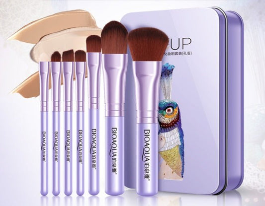 BIOAQUA Makeup Brushes Set Powder Foundation Eyeshadow Make Up Brush Soft Synthetic Hair Concealer kit Tool Cosmetics $15.81 Dana Fashion Color: Pink makeup Product information: Product Category: Makeup Brush Number of brushes: 7 Brush material: fiber hai