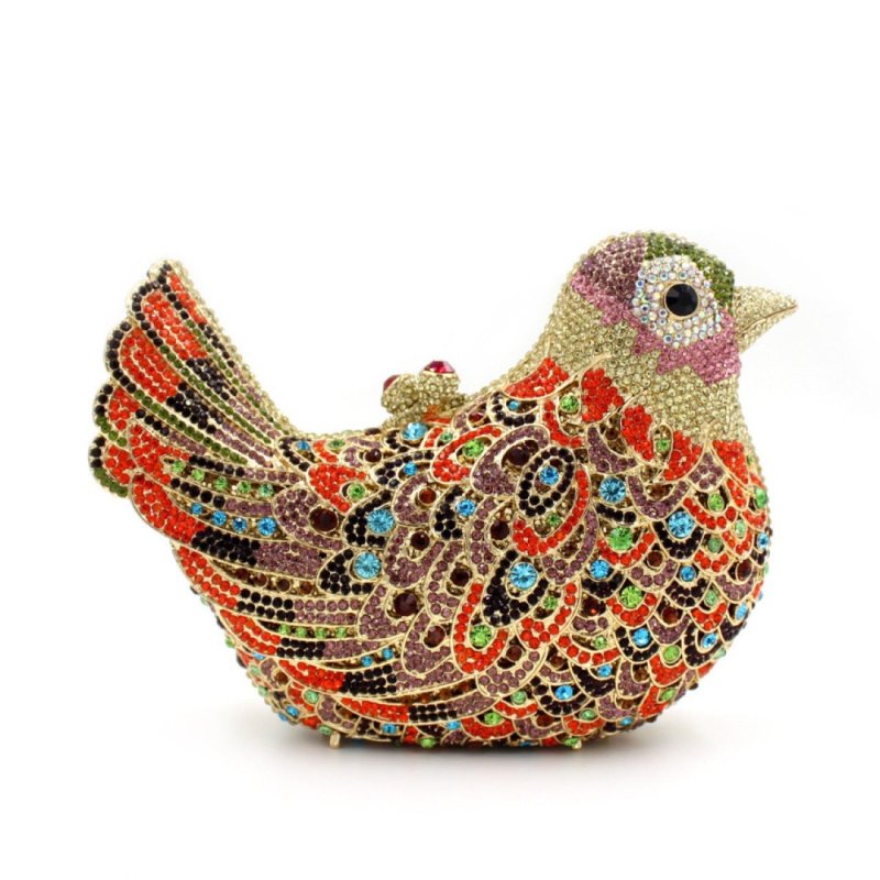 Bird And Peace Dove Animal Jewel Pack Rhinestone Dinner Bag $153.99 Dana Fashion Color: 5color Women's Bags Product information: Product Category: Dinner Bag Material: Alloy, Rhinestone Lining texture: synthetic leather Bag trend style: gem bag Opening me