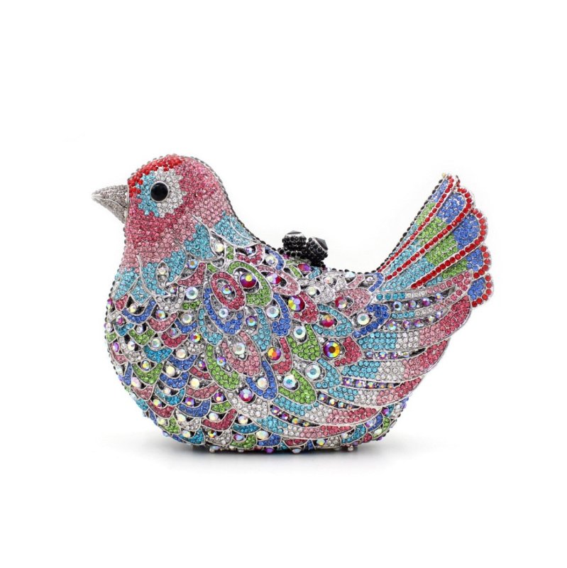 Bird And Peace Dove Animal Jewel Pack Rhinestone Dinner Bag $153.99 Dana Fashion Color: 2color Women's Bags Product information: Product Category: Dinner Bag Material: Alloy, Rhinestone Lining texture: synthetic leather Bag trend style: gem bag Opening me