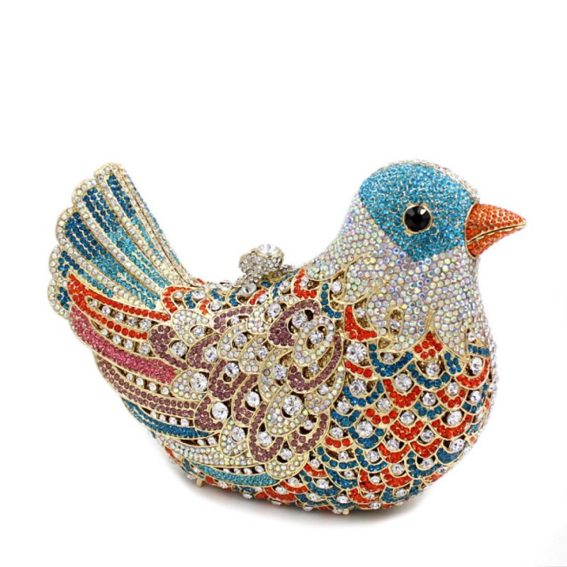 Bird And Peace Dove Animal Jewel Pack Rhinestone Dinner Bag $153.99 Dana Fashion Color: 9color Women's Bags Product information: Product Category: Dinner Bag Material: Alloy, Rhinestone Lining texture: synthetic leather Bag trend style: gem bag Opening me