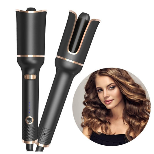 Black Automatic Spiral Electric Curling Iron Negative Ion $45.99 Dana Fashion Color: Black Electrical outlet: EU Beauty Tools Product information: Product category: curling iron Thermal conductor material: tourmaline ceramic Temperature control adjustment