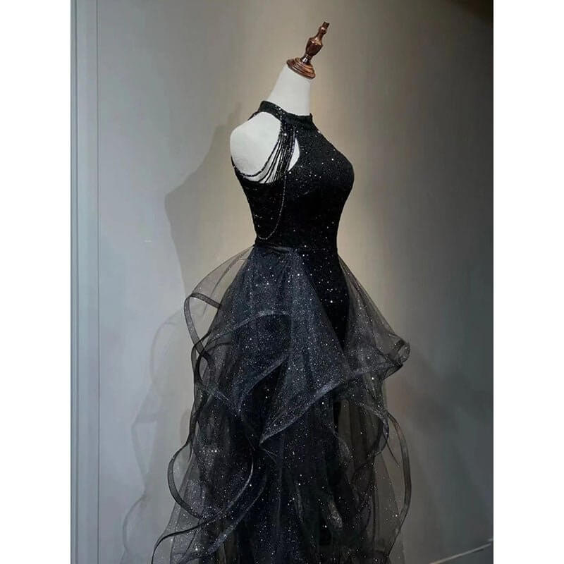 Black Evening Dress For Women $119.50 Dana Fashion Color: Black Size: L Women's clothing Product information: Color: Black Main fabric composition: Polyester Fiber Waist type: high waist Size: XS,S,M,L,XL,XXL Skirt length: long skirt Sleeve length: sleeve