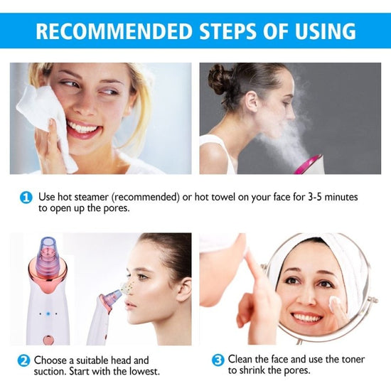 Blackhead Instrument Electric Suction Facial Washing Instrument Beauty Acne Cleaning Blackhead Suction Instrument $30.53 Dana Fashion Color: A Style Beauty Tools Overview Functions: 1. Remove Blackhead, deeply clean face 2. For acne, pimple skin treatment