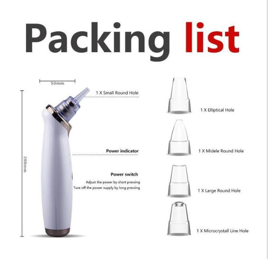 Blackhead Instrument Electric Suction Facial Washing Instrument Beauty Acne Cleaning Blackhead Suction Instrument $30.53 Dana Fashion Color: A Style Beauty Tools Overview Functions: 1. Remove Blackhead, deeply clean face 2. For acne, pimple skin treatment
