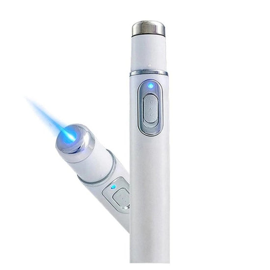 Blue Light Therapy Acne Laser Pen Soft Scar Wrinkle Removal Treatment Device Skin Care Beauty Equipment $16.25 Dana Fashion quantity: No logo Beauty Tools Overview: This is a handy photon device for all skincare. It is using the specific 415mm blue light